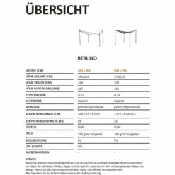 SIENA GARDEN Berlino Berlino Pavillon 400x400 Cm -Siena Garden 0c91fa1e 71c8 4bbd 8faf a08dad9792f0