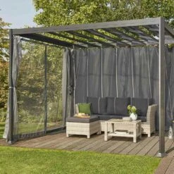 SIENA GARDEN Florenz Seitenteile Zu Pavillon Florenz 3x3 M, Grau, 4er Set -Siena Garden 13afb9d9 0d51 4970 b58f 571e23a371b4