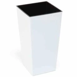 SIENA GARDEN Lyon Pflanzgefäß Lyon, Weiß Hochglanzoptik, 25x25x46,5 Cm -Siena Garden 176f72df 6ebf 4228 b580 553e1b6472a9