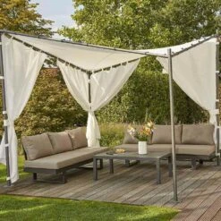 SIENA GARDEN Berlino Dach Weiß Zu Berlino Pavillon 3x3 Meter, -Siena Garden 1b150e05 53d7 4770 a484 83e1d5d35fa6