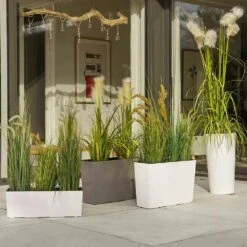 SIENA GARDEN Lille Pflanzgefäß Lille, Weiß Hochglanzoptik, Ø40x75 Cm -Siena Garden 3e5d2a67 9cef 4c75 97b8 4ed9710ba462