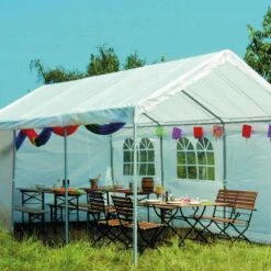 SIENA GARDEN Carport 3x6 Dach Weiß Zu Autopavillon 3x6 Meter, PE-Gewebe Weiß, -Siena Garden 40f3516e f88e 4a54 b626 2ae810a22155