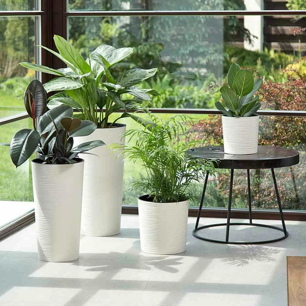 SIENA GARDEN Lens Pflanzgefäß Lens, Weiß Rillenoptik, Ø25x25,5 Cm 6 SIENA GARDEN Lens Pflanzgefäß Lens, Weiß Rillenoptik, Ø25x25,5 Cm – Bild 6