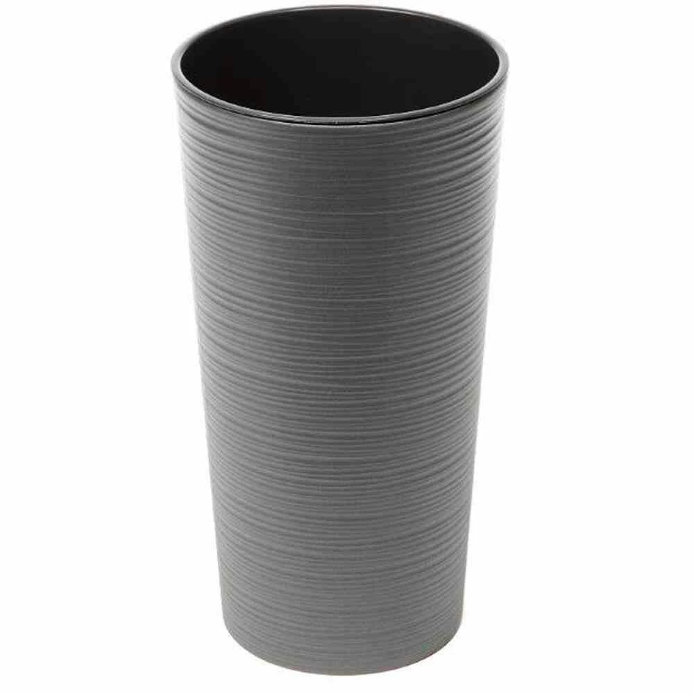 SIENA GARDEN Lens Pflanzgefäß Lens, Graphit Rillenoptik, Ø25x25,5 Cm 5 SIENA GARDEN Lens Pflanzgefäß Lens, Graphit Rillenoptik, Ø25x25,5 Cm – Bild 5
