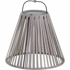 SIENA GARDEN Henja Henja Solarleuchte Matt Anthrazit / Beige-grau