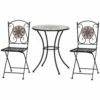 SIENA GARDEN SET Stella 2 X Klappstuhl + 1 X Tisch Ø 60 Cm J27999