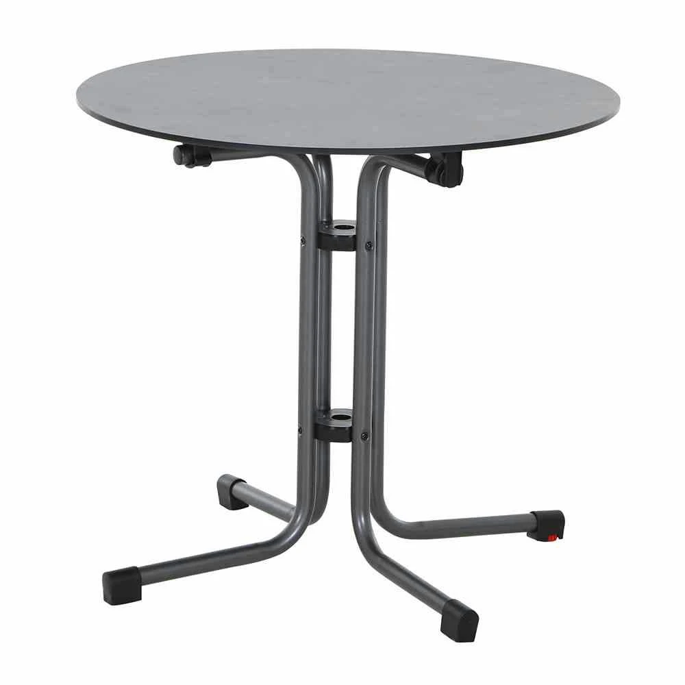 SIENA GARDEN Sola Sola Klapptisch Ø 80 Cm, Silber 2 SIENA GARDEN Sola Sola Klapptisch Ø 80 Cm, Silber – Bild 2