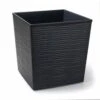 SIENA GARDEN Biron Pflanzgefäß Biron, Graphit Rillenoptik, 25x25x26 Cm