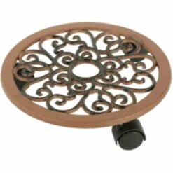 SIENA GARDEN Pflanzenroller Guss Pflanzenroller Guss, Ø30 Cm, Braun