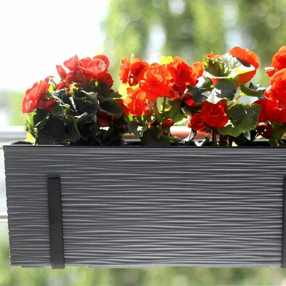 SIENA GARDEN Pflanzgefäß ODOS, Graphit Rillenoptik, 56 X 19 X 19,5 Cm 62750 7 SIENA GARDEN Pflanzgefäß ODOS, Graphit Rillenoptik, 56 X 19 X 19,5 Cm 62750 – Bild 7