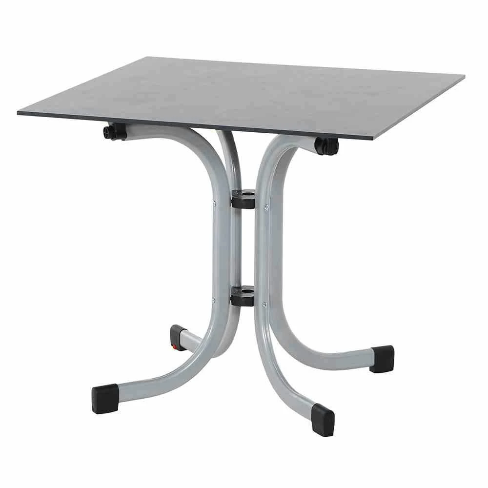 SIENA GARDEN Sola Sola Klapptisch Ø 80 Cm, Silber 3 SIENA GARDEN Sola Sola Klapptisch Ø 80 Cm, Silber – Bild 3