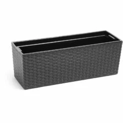 SIENA GARDEN Pflanzgefäß ODOS, Weiß Rillenoptik, 56 X 19 X 19,5 Cm 62705 -Siena Garden 93427ce9 5f5b 47f2 b7c0 23f936f86f1a