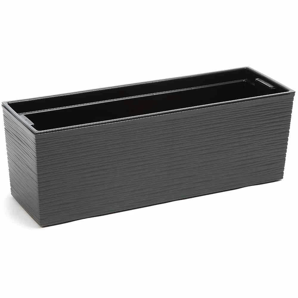 SIENA GARDEN Pflanzgefäß LOIRE, Graphit Rillenoptik, 56 X 19 X 36,5 Cm 63150 2 SIENA GARDEN Pflanzgefäß LOIRE, Graphit Rillenoptik, 56 X 19 X 36,5 Cm 63150 – Bild 2