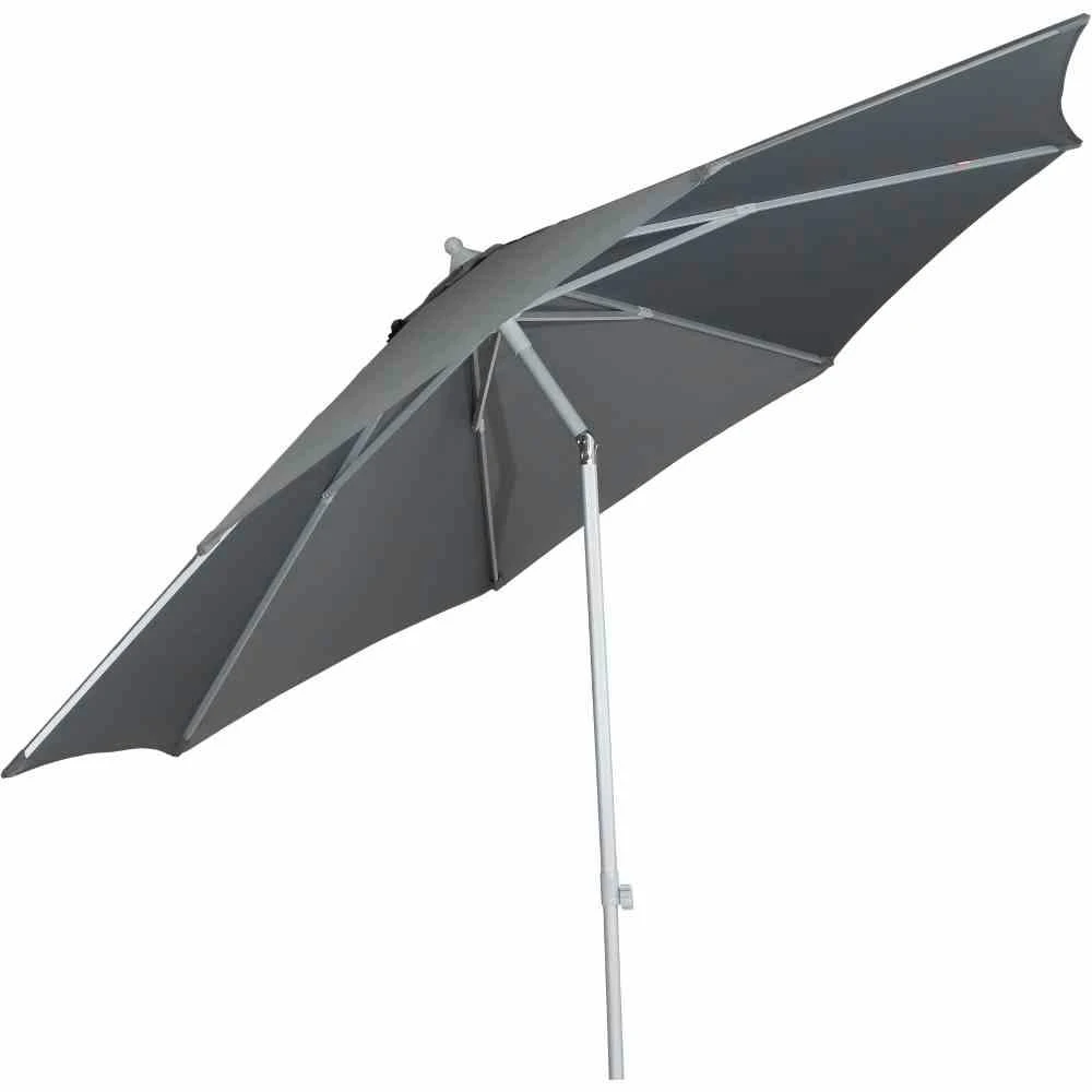 SIENA GARDEN Alu-Push Pro Push Pro Mittelstockschirm Silber/terracotta Ø 300cm 2 SIENA GARDEN Alu-Push Pro Push Pro Mittelstockschirm Silber/terracotta Ø 300cm – Bild 2