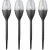 SIENA GARDEN Solarfackel 4er Set Solarfackel Candle, 4er