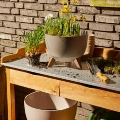 SIENA GARDEN ECO Gefäß OSLO Grau 29 Cm M82585 -Siena Garden c2f6ae48 572c 4c54 8102 cc7e136fc21c