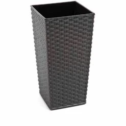 SIENA GARDEN Paris Pflanzgefäß Paris, Graphit Rattanoptik, 30x30x57 Cm -Siena Garden d0191df6 c504 42ec 8525 52526fffffaa
