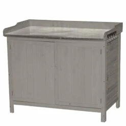 Pflanztisch 100 X 56 X 86 Cm, Grau, Spießtanne FSC 100 %