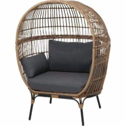 SIENA GARDEN Salerno Salerno Hängekorb, Schwarz / Natur -Siena Garden d6d47d0f f630 4305 8e6a de1b1c277f56