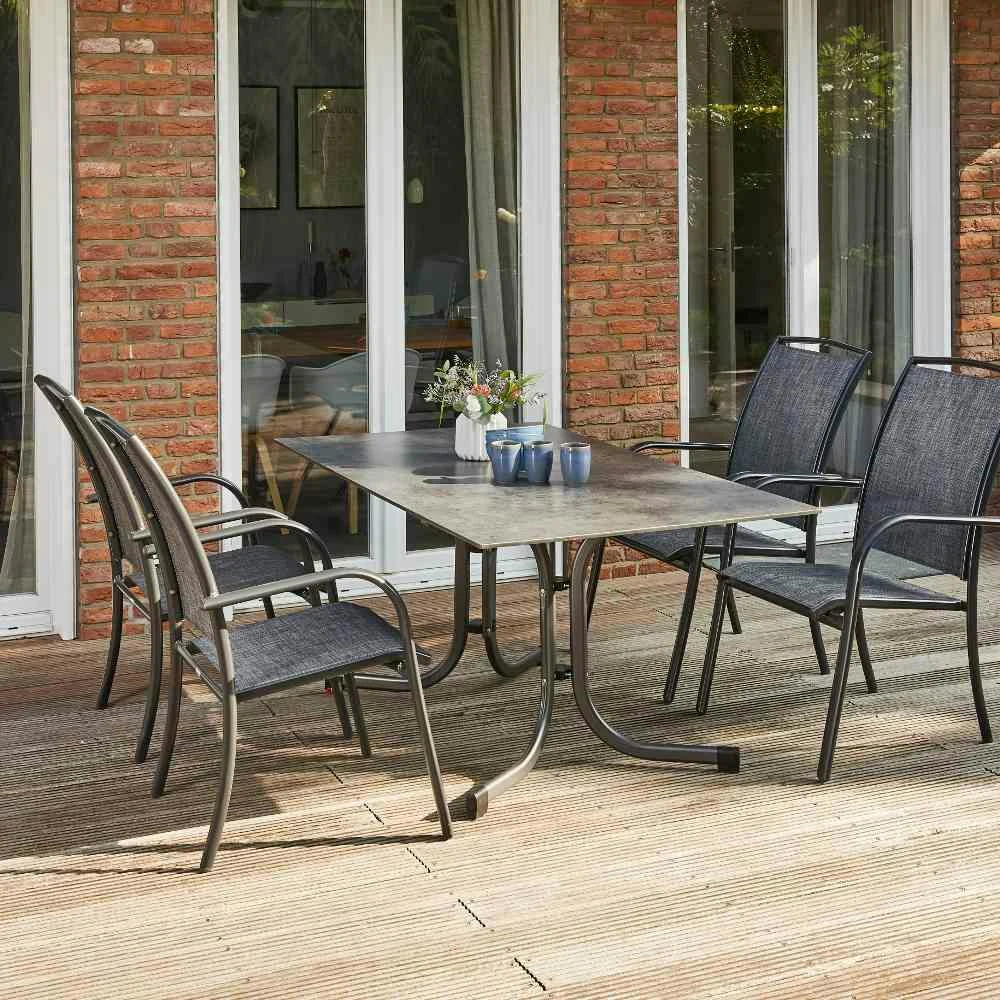 SIENA GARDEN Livorno SET 4xSt+Kl160x90 1 SIENA GARDEN Livorno SET 4xSt+Kl160x90