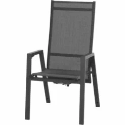 SIENA GARDEN Savona Savona Dining Move Sessel Matt Anthrazit / Silber-schwarz